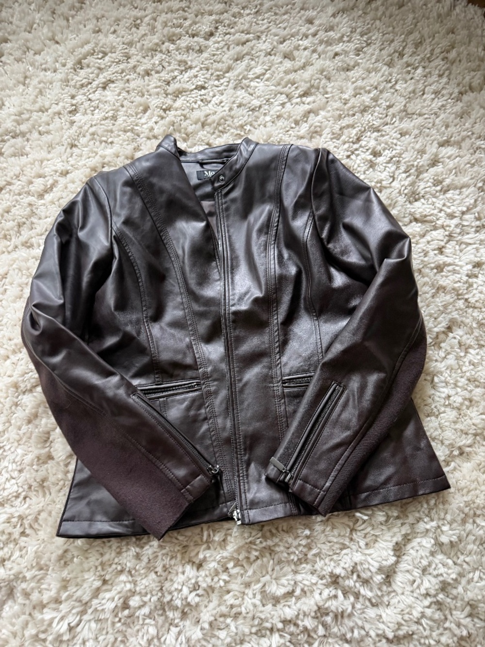 Classic dark brown Women's Mo Ka Santa Fe apparel fall Dark Brown Faux Leather Z